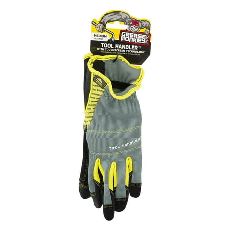 Grease Monkey Touchscreen Compatible Tool Handler Gloves, Medium, 1.0 PR