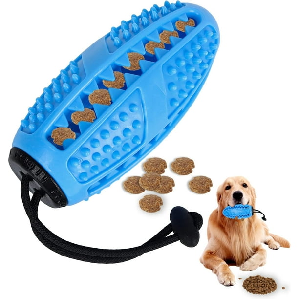 Juguete para masticar para perros juguete indestructible para perros golosinas de goma para perros juguetes para limpiar los dientes de los cachorros juguete de inteligencia para mascotas 11 cm Walmar...
