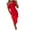 Red, variant on IROINNID Women's Sleeveless Bodycon Dress One Shoulder Sexy Summer One Shoulder Buttocks Dress Strapless Solid Color Dress