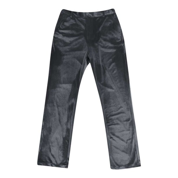 Pantalones informales de felpa de color liso para hombre otoño/invierno - Poliéster spandex, ligeros y suaves, versátiles para el día a día/fiestas - Tallas S-XXXL