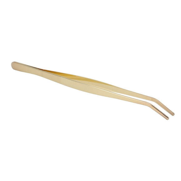 Pinzas de punta curvada de acero inoxidable, pinzas de cocina gruesas, pinzas para cubitos de azúcar, cubitos de hielo y rodajas de limón