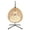 Brown+Beige, variant on Indoor Outdoor Hammock Chair With Stand, Rattan Egg Swing Hanging Chair With Cushion For Balcony Bedroom Garden