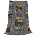 thumbnail image 2 of Honeii Construction Machines Print Fleece Blanket - Throw Blanket for Bed, Sofa, Couch, Camping, and Travel , Microplush Ultra Soft Warm Blanket-40"x30", 2 of 7