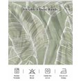 thumbnail image 5 of Tropical Bloom Silhouettes Wrap Around Bed Skirts for King Bed 18" Drop, Bed Skirt with Adjustable Elastic Belt Dust Ruffle Bed Valance for Bedroom Hotel Luxury Green Palm Leaf Bed Frame Cover, 5 of 7