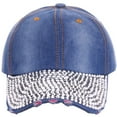 thumbnail image 5 of Chuancc Baseball Cap UV Protection Women's Studded Rhinestone Crystal - Adjustable Sparkle Bling Denim Sun Hat for Outdoor Blue One Size, 5 of 5