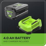 Greenworks 80V 21 Self-Propelled Mower/580CFM Blower Combo kit with 4Ah Battery and 4A Rapid Charger