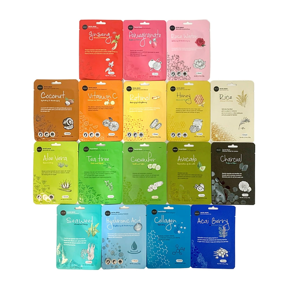 Celavi Collagen Facial Face Mask (17Sheets) Classic Korean Skincare