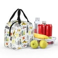 thumbnail image 4 of Yiaed New York Print Insulated Lunch Bag Reusable Cute Tote Lunch Box, Leakproof Cooler Lunch Bags for Work Office Travel School Picnic, 4 of 5