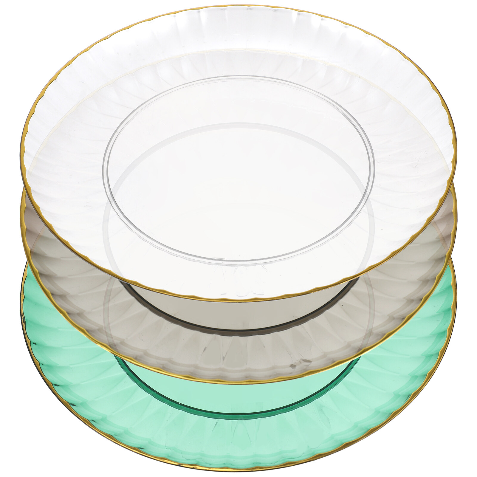 3Pcs Snacks Serving Plates Decorative Fruits Plates Plastic Food Plates