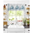 thumbnail image 6 of Valances for Windows Blue Pumpkin Rod Pocket Cafe Window Treatments Valance Curtains for Kitchen Bathroom Laundry Basement Windows 56"x16", 6 of 6