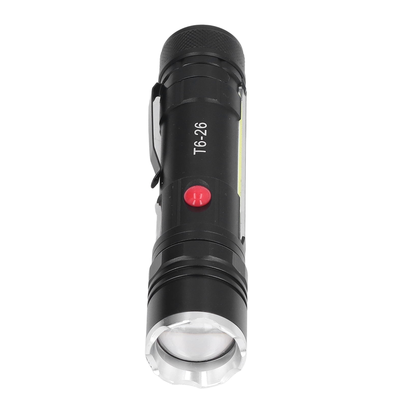 BIMZUC Small Flashlight USB Rechargeable Waterproof Zoomable 4 Modes LED Bright Magnetic Work Light for Camping Repairing Outdoor Use, Aluminum Alloy Portable Torch (15 cm / 5.9 inches)