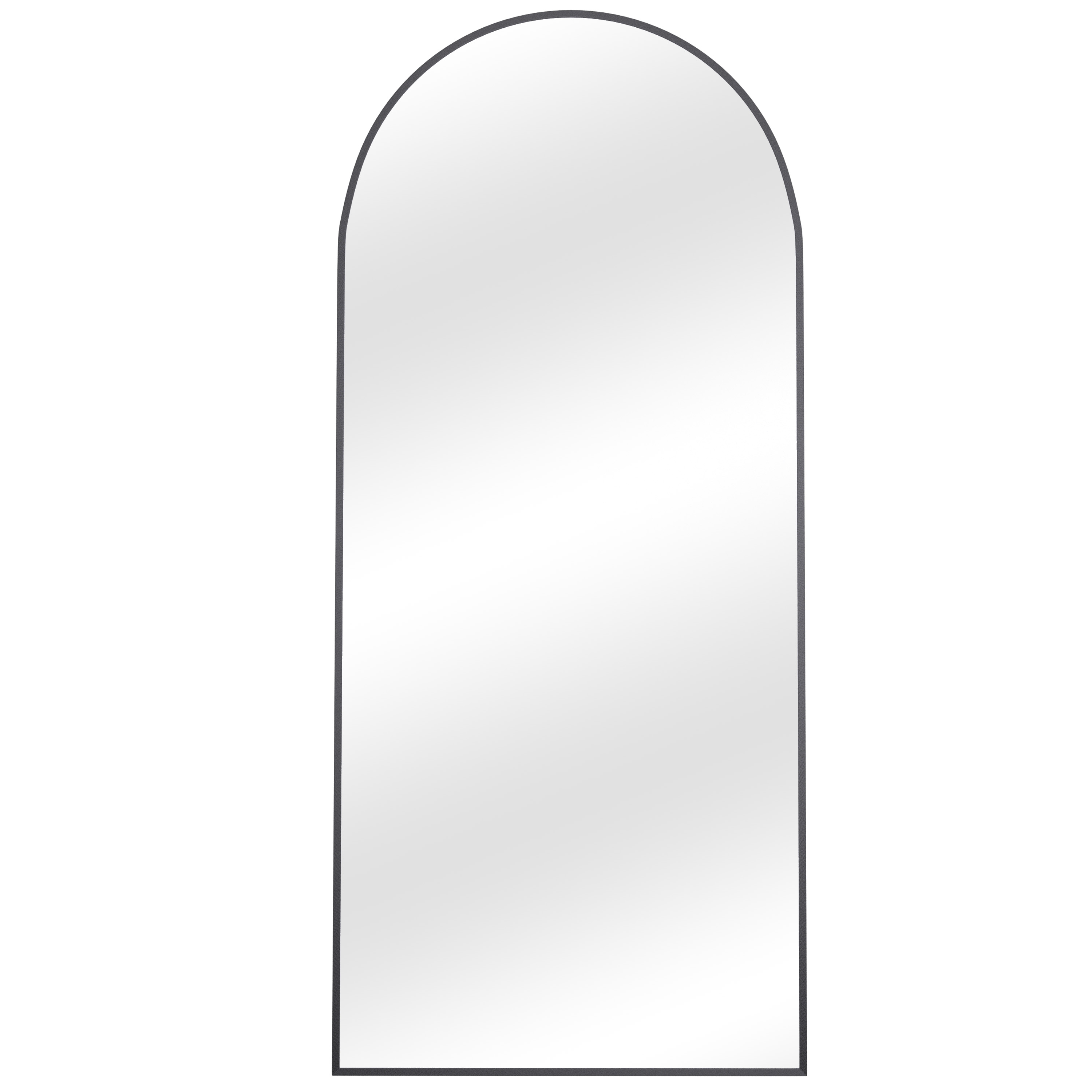 MAYEERTY Black 77" x 34" Modern Arched A Full Length Floor Mirror
