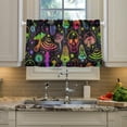 thumbnail image 5 of Coolnut Mushroom Kitchen Curtains 2 Panels, UV Protected Tier Curtains Half Window Curtains Kitchen Tiers for Guest Room Bathroom Sink Laundry Room Basement,24 x 27 Inch, 5 of 6