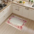 thumbnail image 2 of ODIKA Vintage Pink Ribbon Scroll Border Alfombra Para Cuarto Pet Friendly & Kids Safe for Bedroom, Bedside, Nursery, 2 of 7
