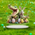 thumbnail image 2 of DefiDgd Easter Colorful Eggs Table Standing Sign,2D Acrylic Desktop Ornament,Crocodile Decor Accessories for Living Room Holiday Party Home Office(D), 2 of 6