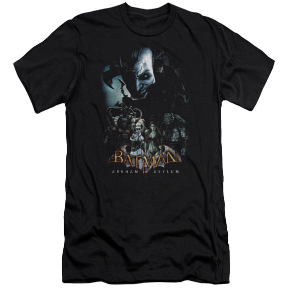 Batman Aa Five Against One Premium Canvas T-Shirt Adult Slim Fit 30/1 Black