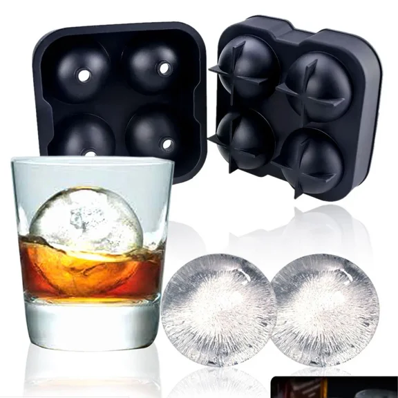 2X Whiskey Ice Ball Iced Maker Mold Sphere Mould Party Tray Round Bar Silicone