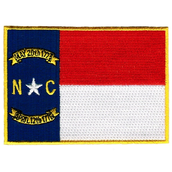 North Carolina Embroidered Iron-On Flag Patch