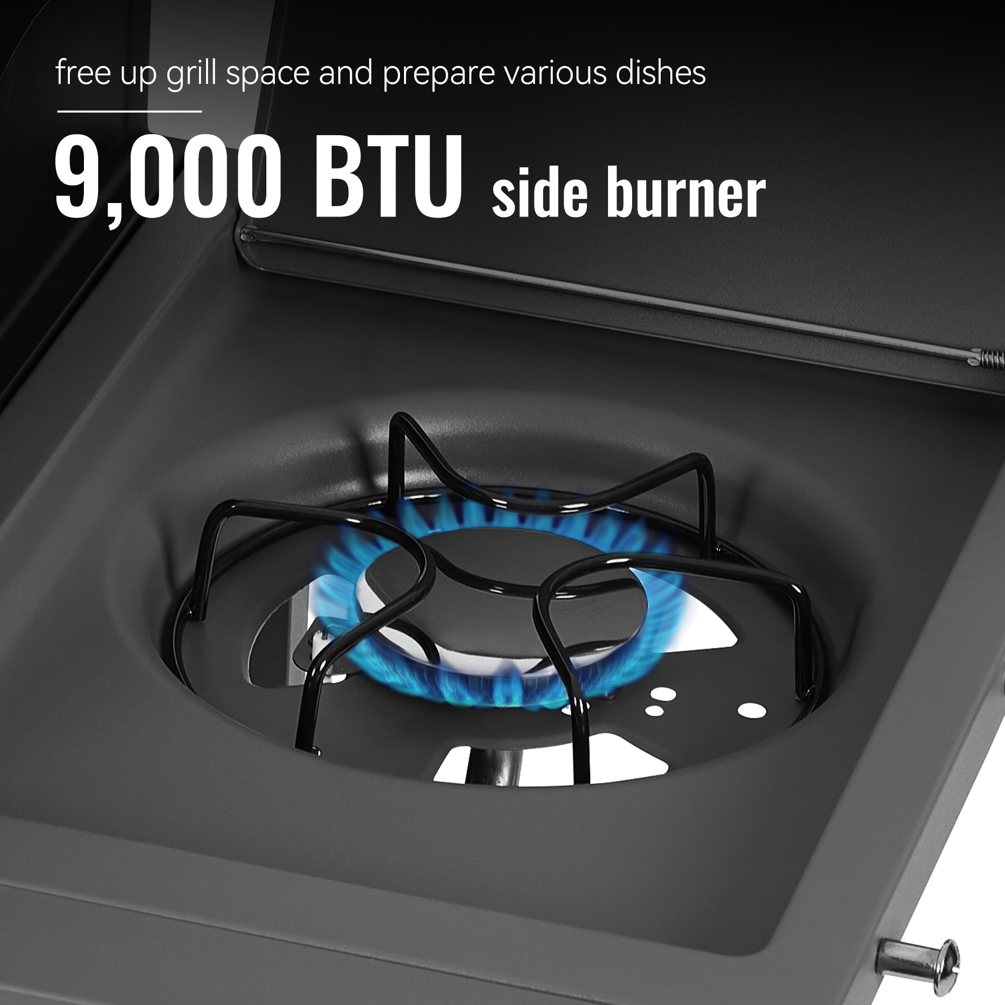 Royal Gourmet GE5001H 5-Burner Gas Grill with Side Burner for Backyard Cooking, Black