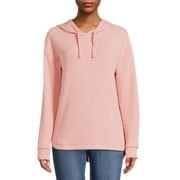 Time and Tru Women's Ribbed Tunic Hoodie