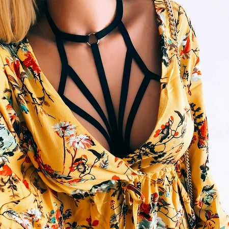 Hollow Cage Bra Women Bustier Goth Style Lingerie Tops Bralette Brand New Black S