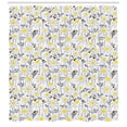 thumbnail image 3 of Ambesonne Yellow Shower Curtain, Bees Chamomile Meadow, 69"Wx75"L, Grey Yellow White, 3 of 3