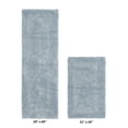 thumbnail image 2 of Better Trends Luxury Bathroom Rug 2 Piece Set 100% Cotton Bath Rug Water Absorbent, Reversible Machine Washable Runner Mat for Bathroom, Bathtub, Laundry Room 21"x34"|20"x60" Blue Lux Collection, 2 of 4