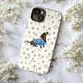thumbnail image 6 of Dachshund Dog Phone Case, Blue Floral Striped Pajamas iPhone Cover for iPhone 17 16 15 14 13 12 11 Pro Plus Mini, 6 of 6