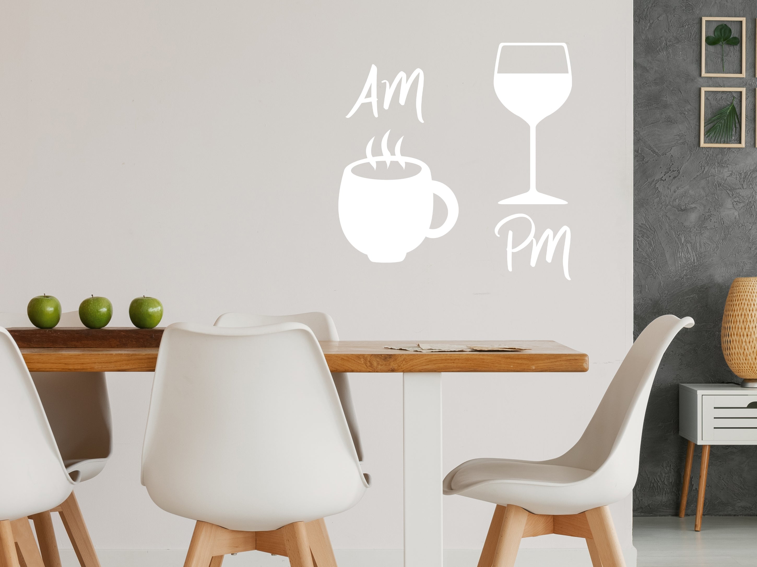 AM Coffee PM Wine | Kitchen Wall Decal - Walmart.com