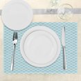 thumbnail image 3 of Ambesonne Retro Place Mats Set of 4, Squares Lines Geometric, Standard Size, Sky Blue White, 3 of 6