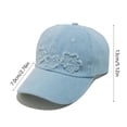 thumbnail image 2 of LIBRCLO Baseball Caps for Men Women Washed Denim Sun Hat Puff Floral Summer Fashion Caps, 2 of 2