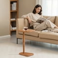 thumbnail image 4 of MH London Sammy Solid Mango Wood C-Shape End Table, Sofa Side Table, Drink Table, 15 x 12 x 22 in, Mid Tone Honey, 4 of 9