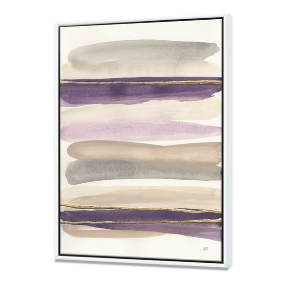 Designart ' Shape of Glam Purple ' Shabby Chic Framed Canvas