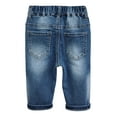 thumbnail image 2 of KIDSCOOL SPACE Baby Jeans,Toddler Elastic Waistband with D-ring High Stretch Denim Pants,Mid Blue,6-9 Months, 2 of 6
