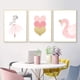 thumbnail image 4 of Juego de 3 carteles de 30 x 40 cm para habitación de niña, cuadros rosas, decoración de pared, pintura sobre lienzo, regalos de cumpleaños NPTWC003-M, 4 of 6