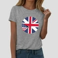 thumbnail image 2 of ORT Patriotic Shirts for Women USA Flag Stars Stripes Graphic Blouse Patriotic Shirt 4th of July T Shirt Summer Tops Tee(Z1-Grey,XXL), 2 of 4