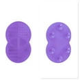 thumbnail image 4 of Unique Bargains Double Circle Shape Makeup Sponge Brush Cleaner Purple, 4 of 5
