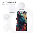 thumbnail image 3 of Honeii Colorful Flower Goat print basktball shirt for men and women, Unisex basketball jersey for Theme party-4X-Large, 3 of 6
