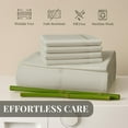 thumbnail image 5 of Sacred Thread Rayon Derived from Bamboo Sheets Twin XL Size, 18'' Deep Pocket Cooling Sheets for Hot Sleepers, 4 PC Cooling Sheets (Twin XL Size) (Antarctica), 5 of 9