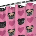 thumbnail image 4 of Pink Pug Puppies Shower Curtain 72"x84" ,Bathroom Decorative Shower Curtains Set with 12 Hooks,Modern Waterproof Washable Shower Curtain, 4 of 4