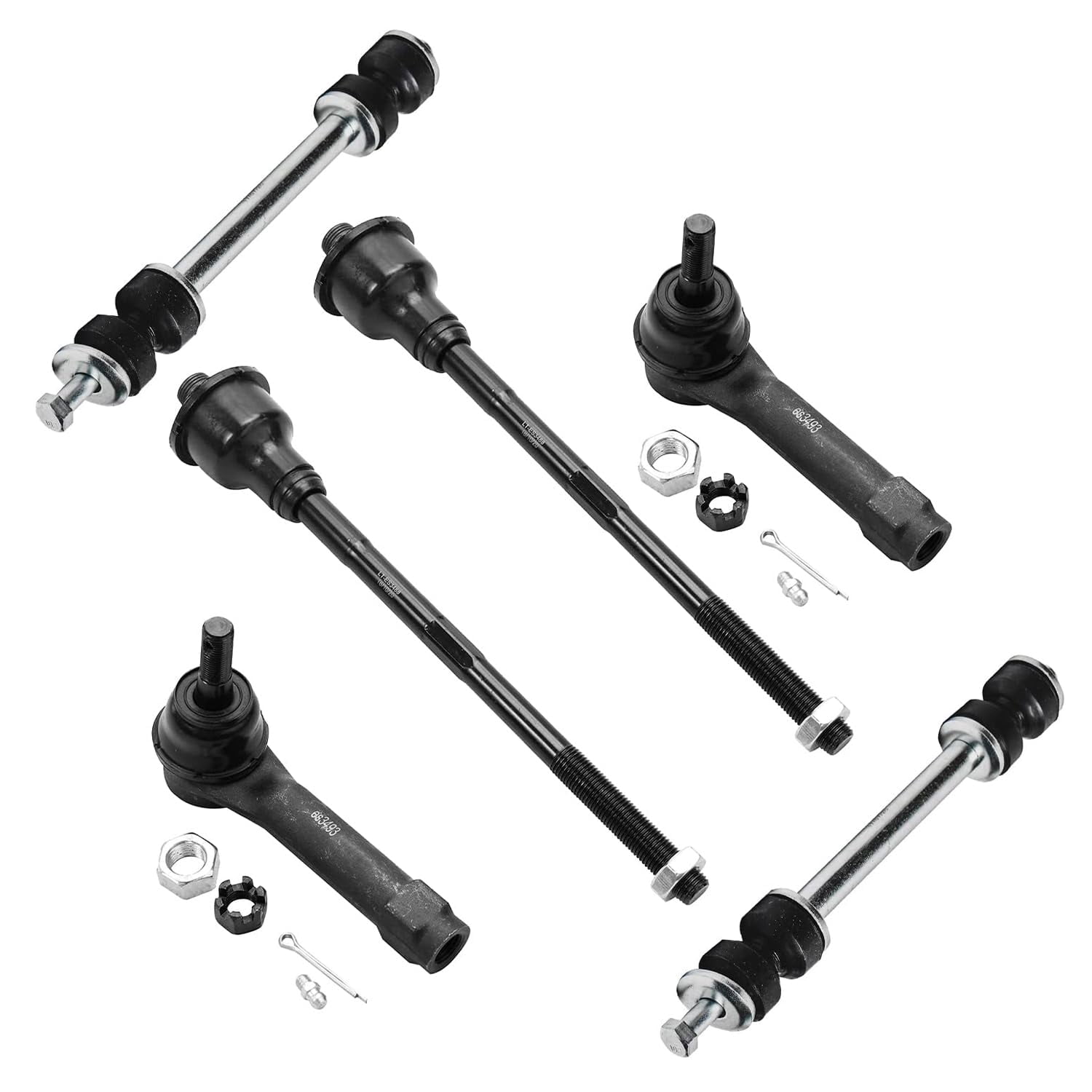 Detroit Axle - Front Upper Control Arms Lower Ball Joints Kit Replacement for Escalade ESV EXT Avalanche Suburban Silverado Tahoe Sierra 1500