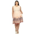 thumbnail image 5 of White Mark Women's Plus Size Fit and Flare Knee Length Dress, 5 of 6