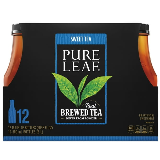 Pure Leaf Iced Tea, Sweet Tea, 16.9 oz Bottles, 12 Count