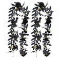 thumbnail image 6 of Jlong 5.9FT Artificial Black Rose Vine for Halloween Decor, Hanging Black Silk Flower Garland for Outdoor Home Wall Decorations, 6 of 7