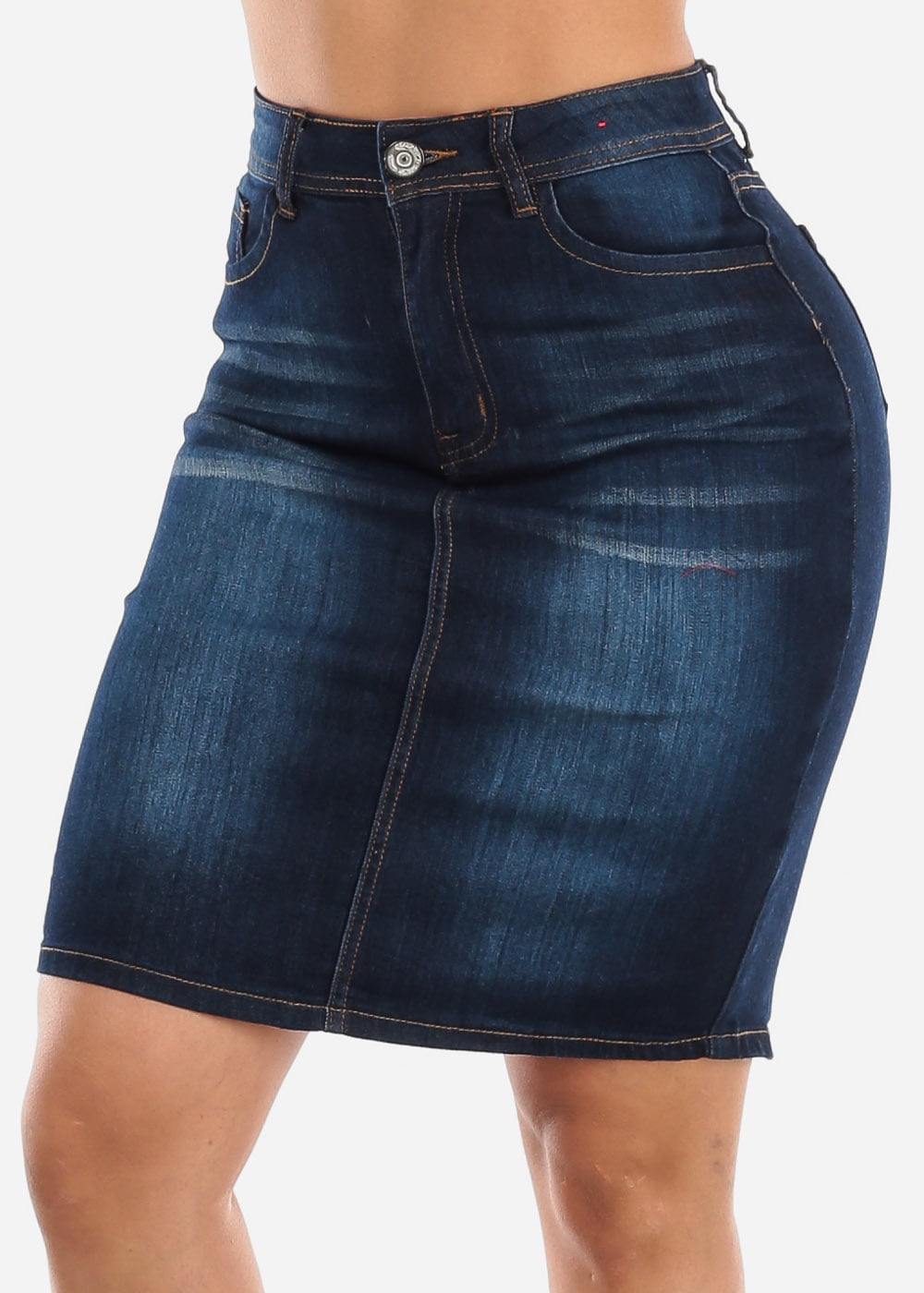 denim skirt with belt loops