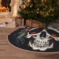 thumbnail image 5 of Haiem Flower Horn Skull Pattern Christmas Tree Skirt Merry Christmas Party Christmas Tree Decoration,New Year Decorations-36", 5 of 6