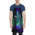 thumbnail image 2 of XMXT 1 Pcs Waterproof Kitchen Cooking Apron, Guitar Flame Skull Pattern Adjustable Aprons for Women Men with Pockets, 2 of 9