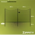 thumbnail image 6 of Zippity Outdoor Products 39in H (4 Fence Panels + 1 Gate) No Dig Easy Install Zippity Black Metal Fence, Decorative Fence for Garden Fencing For Dogs, 6 of 8