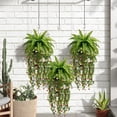 thumbnail image 7 of CaiYueKe Artificial Hanging Plants Fake Vines Greenery Decor Faux Fern Leaf Wall Mounted Home Office Indoor Outdoor Decorations for Room Bathroom Kitchen Shelf Mantle Wedding Party Aesthetic, 7 of 7