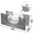 thumbnail image 3 of Circle Gate in Mountains Acrylic Pencil Pen Holder Cup 4 Compartments Desktop Organiser 7.87"x2.78"x3.54", 3 of 7